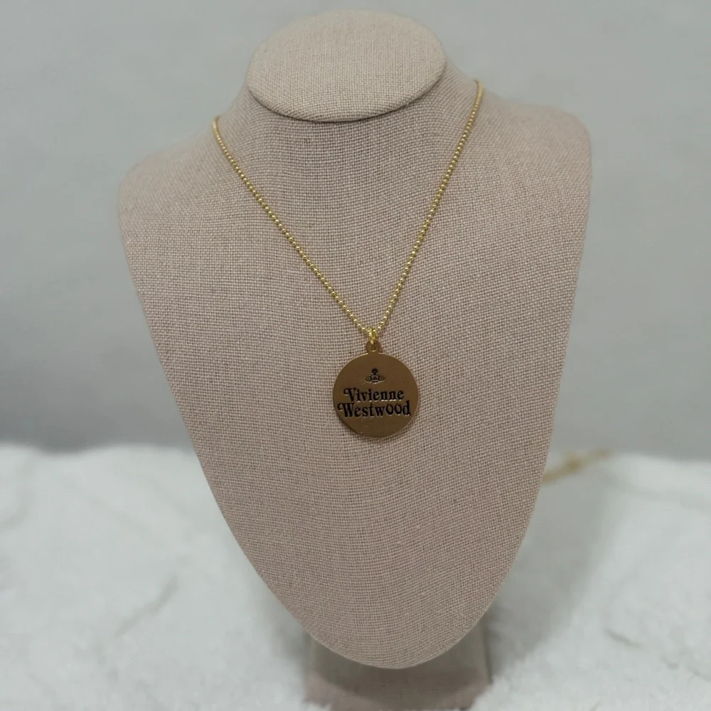 Vivienne Westwood Logo Pendant Necklace 18K gold-plated fall 25 (item #N10) - Picture 4 of 9